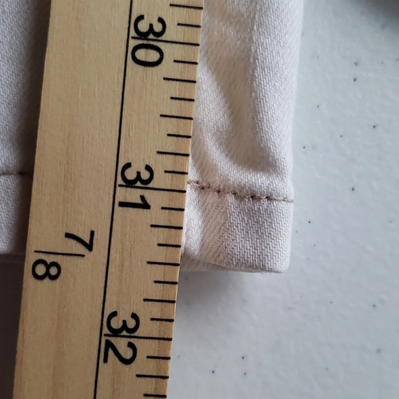 Loft Original Bootcut Jeans Women's 8 White with Constrast Thread Denim Casual - Picture 5 of 12